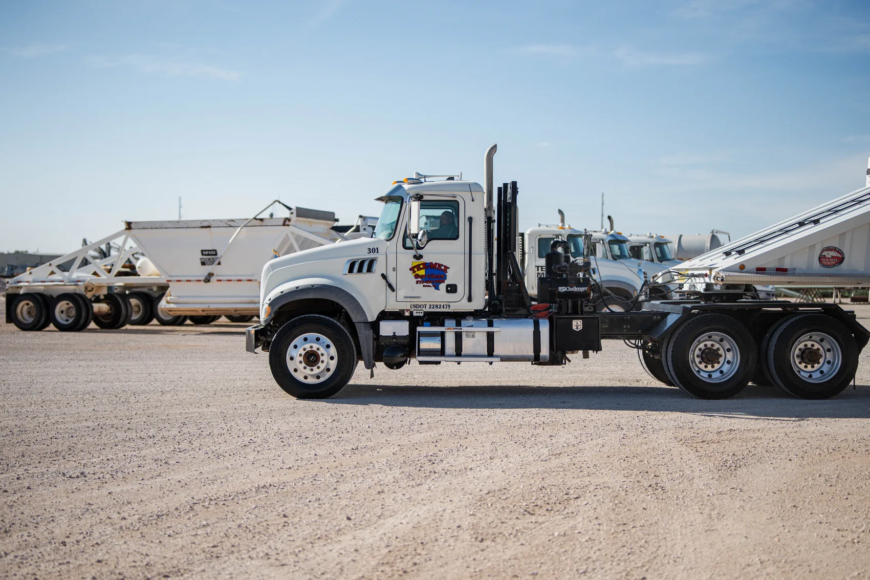 TexMex winch trucks lined up and ready